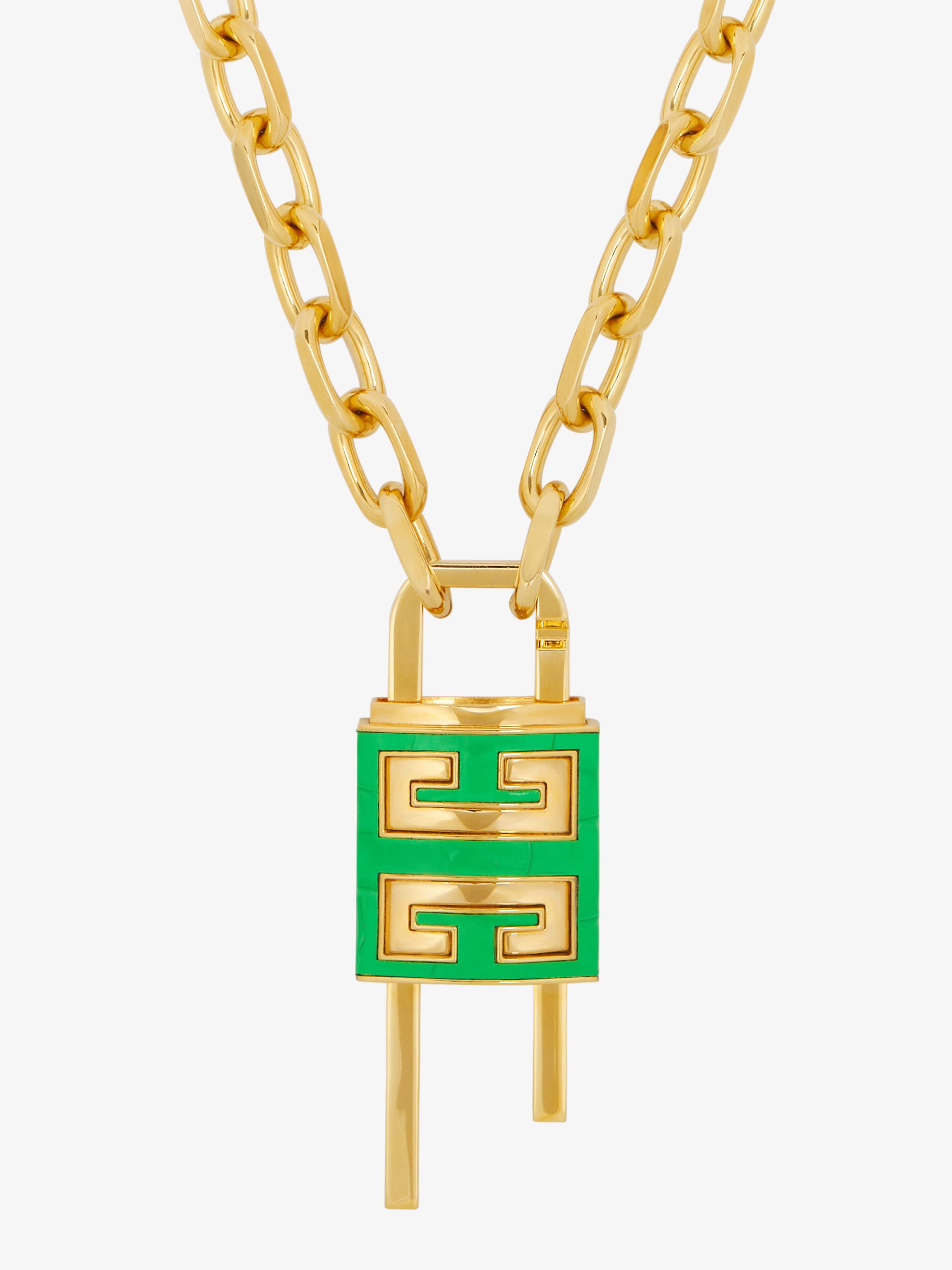 LOCK NECKLACE WITH 4G PADLOCK IN METAL - 2