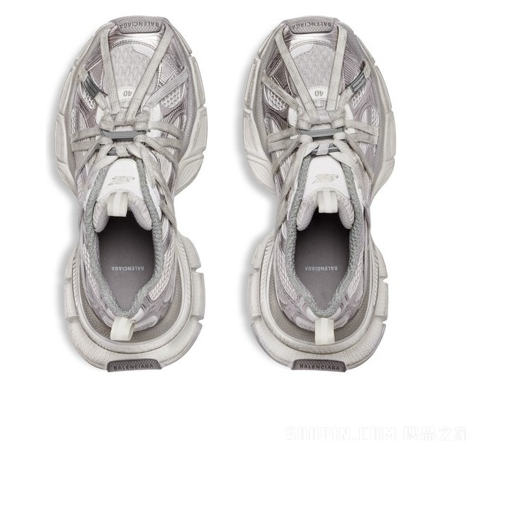 (WMNS) Balenciaga 3XL Extreme Laces Sneakers 'Silver' 825599W3XCH1101 - 2