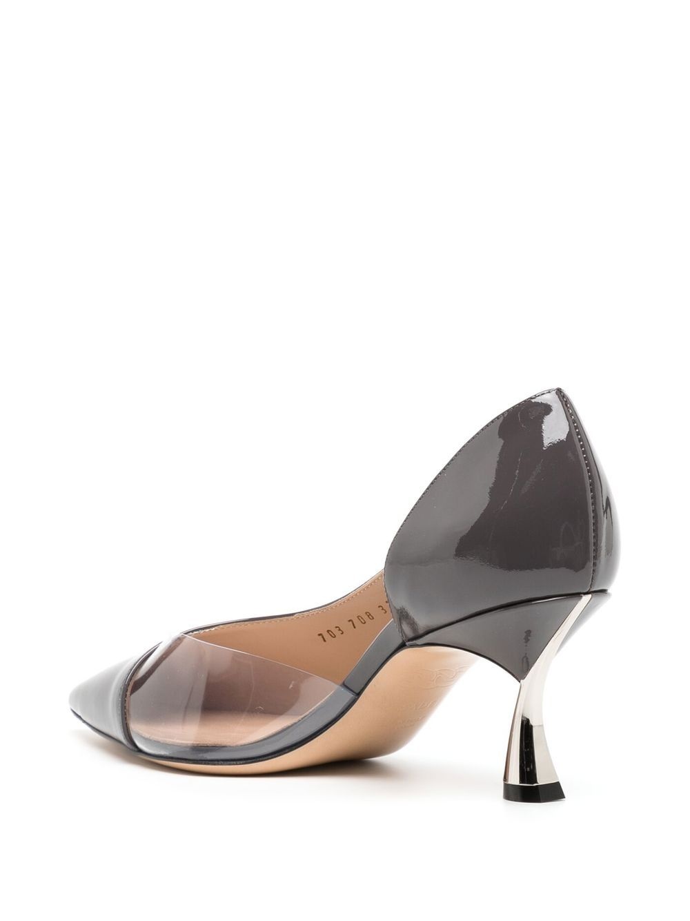 pointed-toe high-shine finish pumps - 3