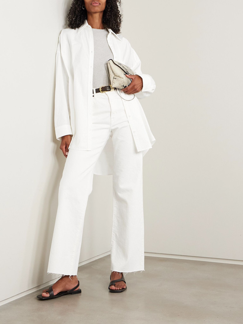 SLVRLAKE Cocoon cotton-poplin shirt White outlook