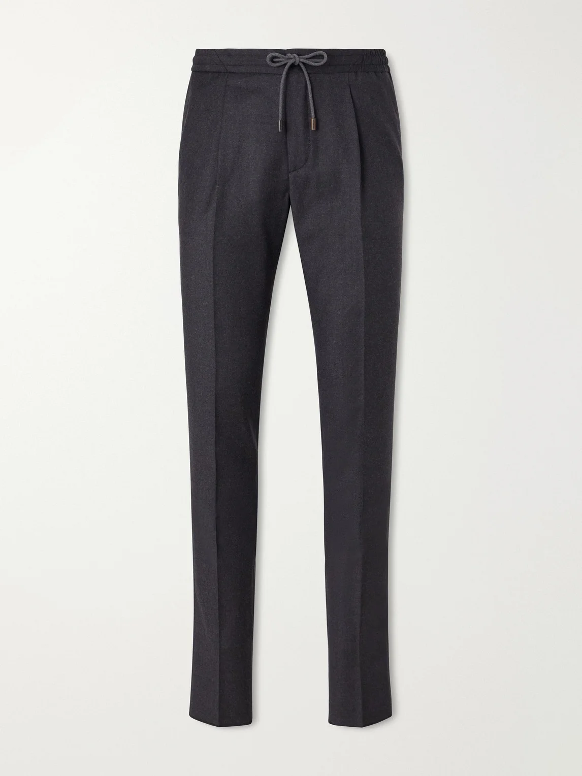 Tapered Wool Drawstring Trousers - 1