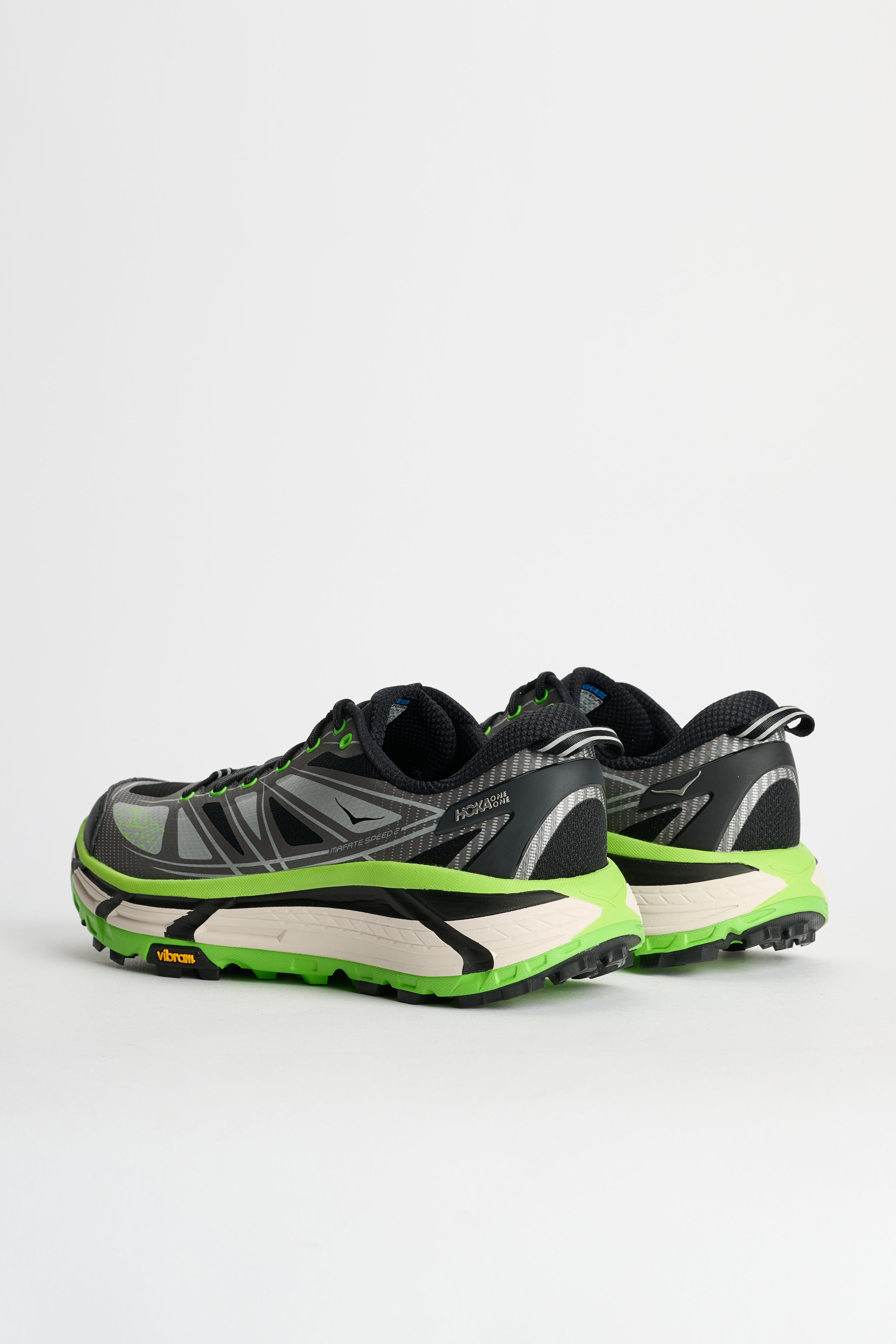 HOKA U MAFATE SPEED 2 BLACK / ELECTRIC GREEN - 4