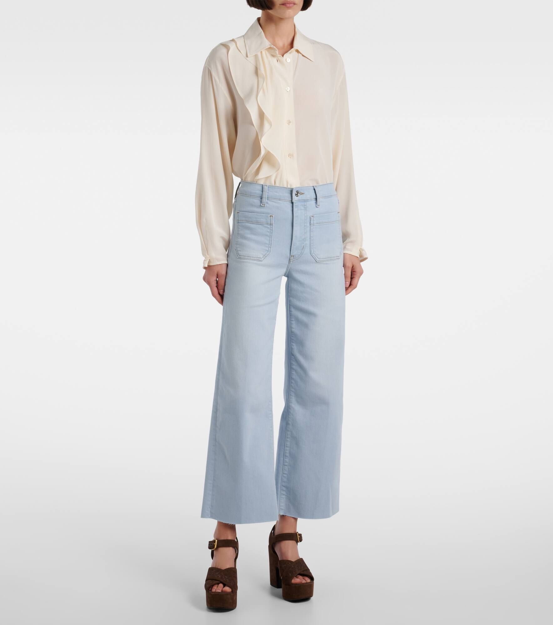 Anchor high-rise wide-leg jeans - 7