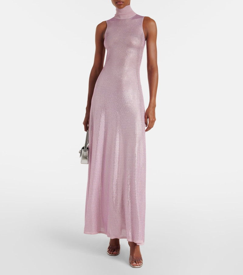 David Koma Ruched sequined maxi dress outlook