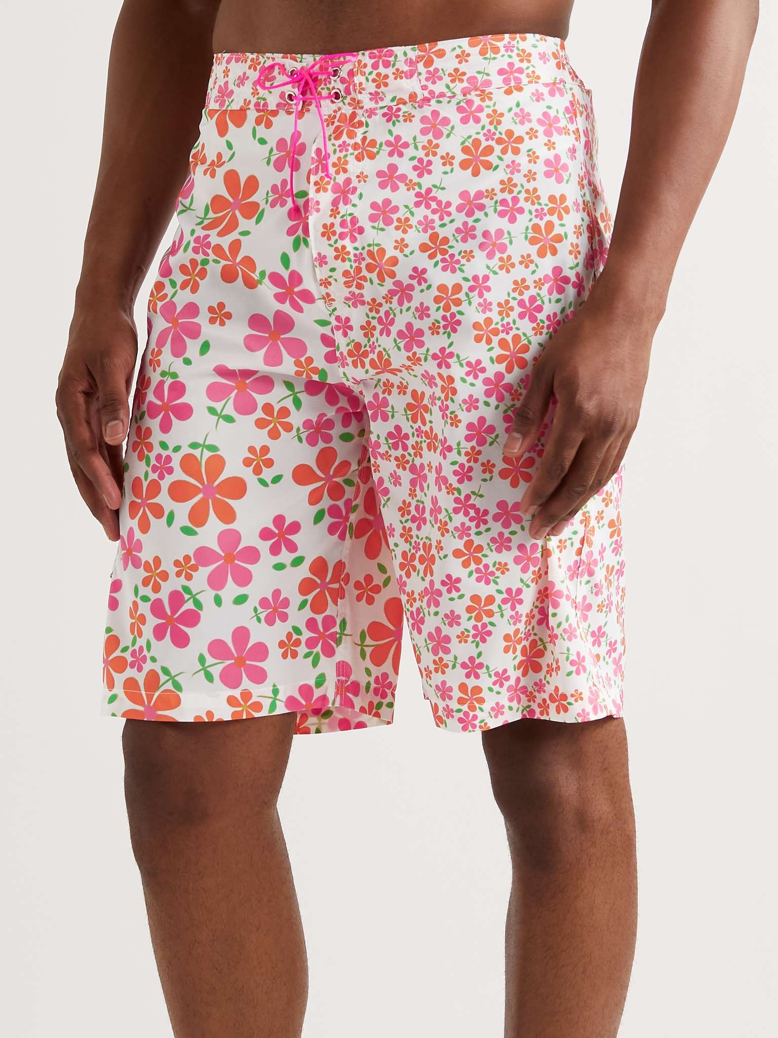 Long-Length Printed Recycled-Shell Swim Shorts - 2