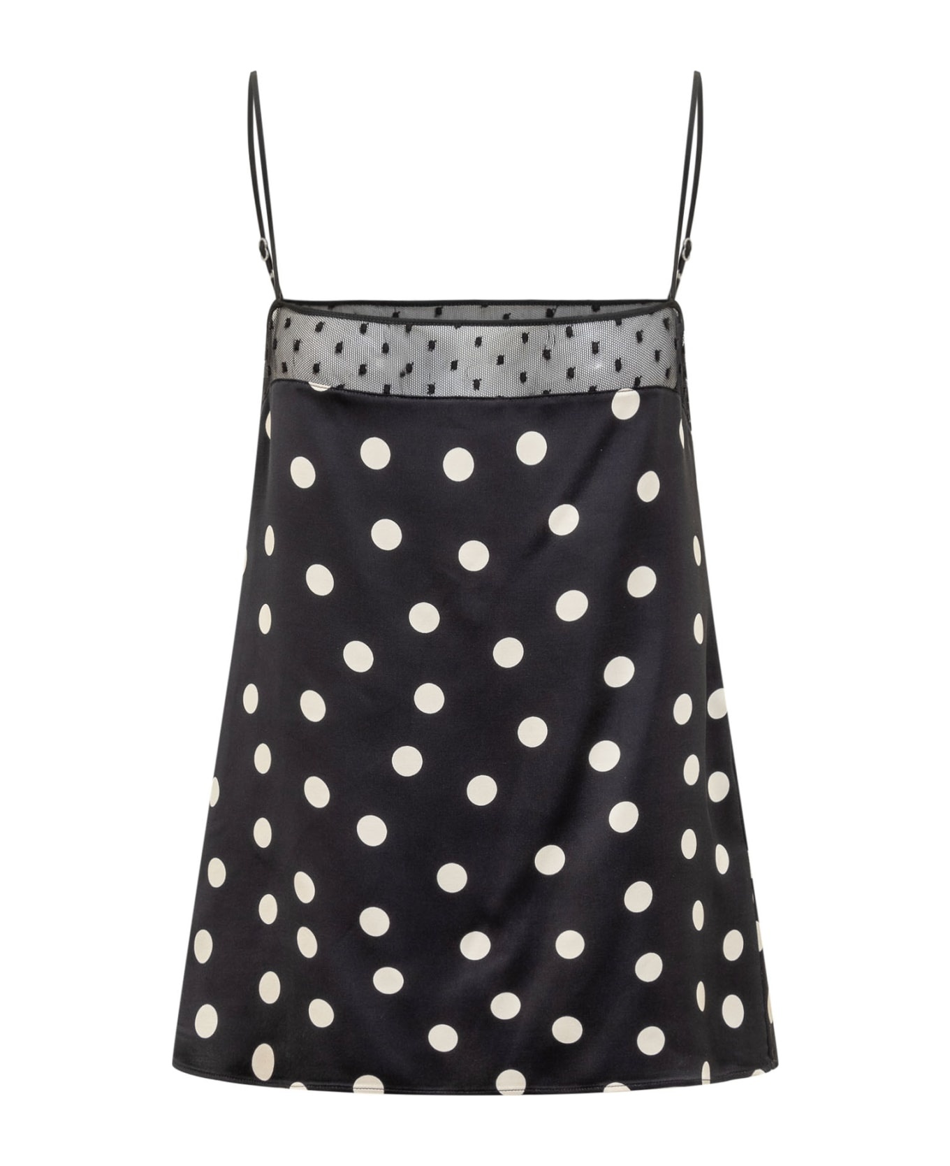 Top With Polka Dot Pattern - 1