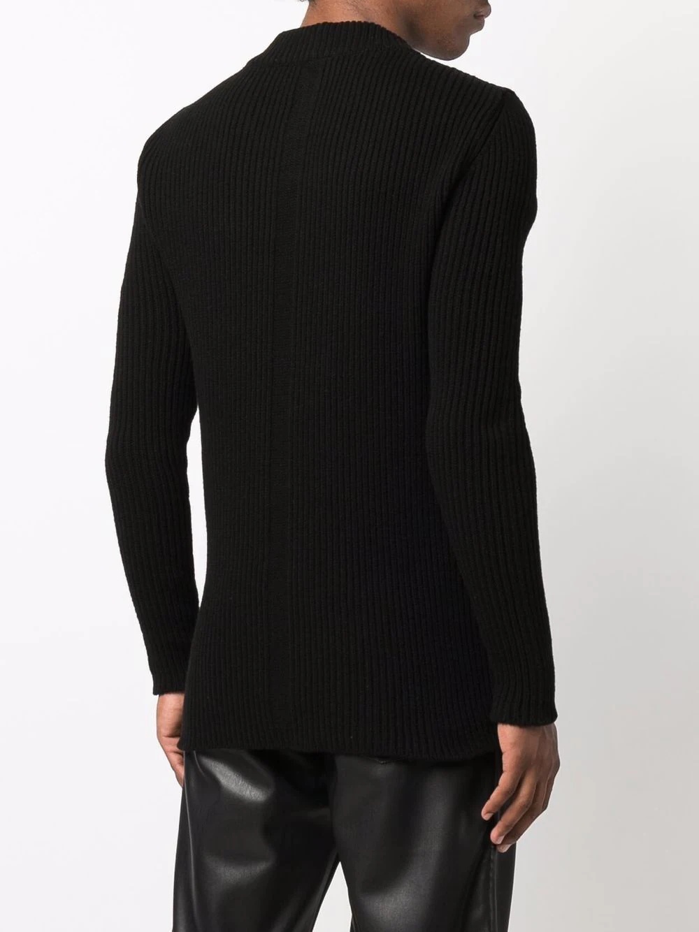 cashmere-blend ribbed knit jumper - 4