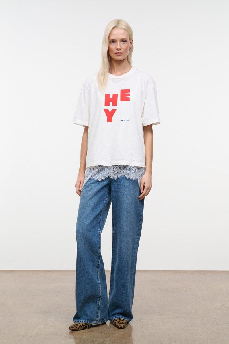 STAUD LIAM RELAXED TEE HEY 3