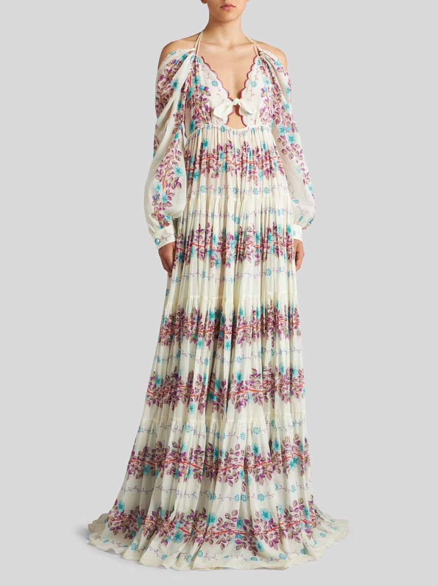 LONG DRESS WITH FLORAL PRINT - 2