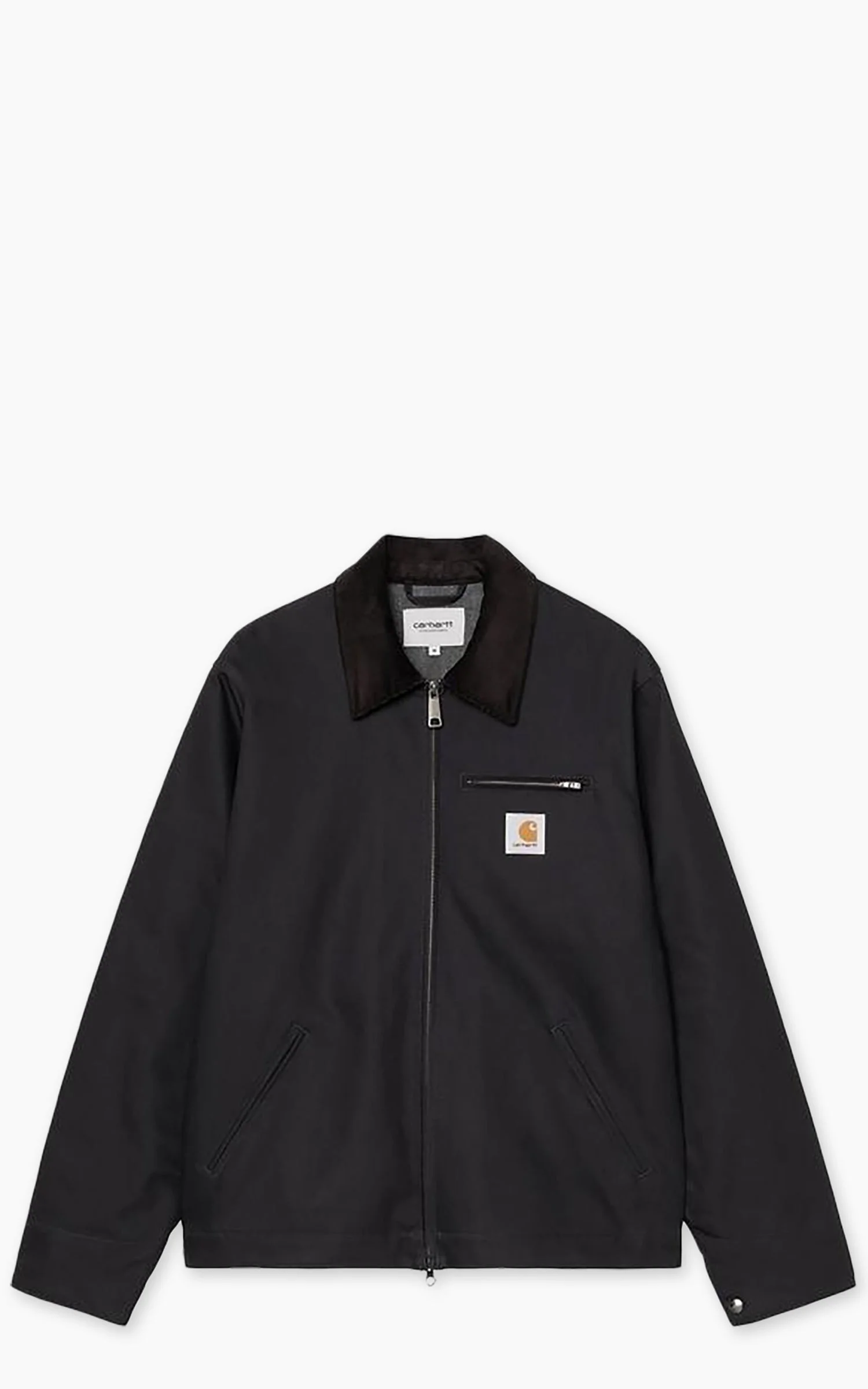 CARHARTT WIP DETROIT JACKET WINTER DEARBORN CANVAS RIGID DARK NAVY/BLACK - 1