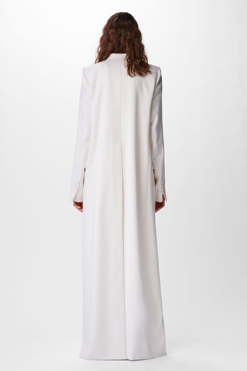 Aisha Long Standard Collarless Coat - 3