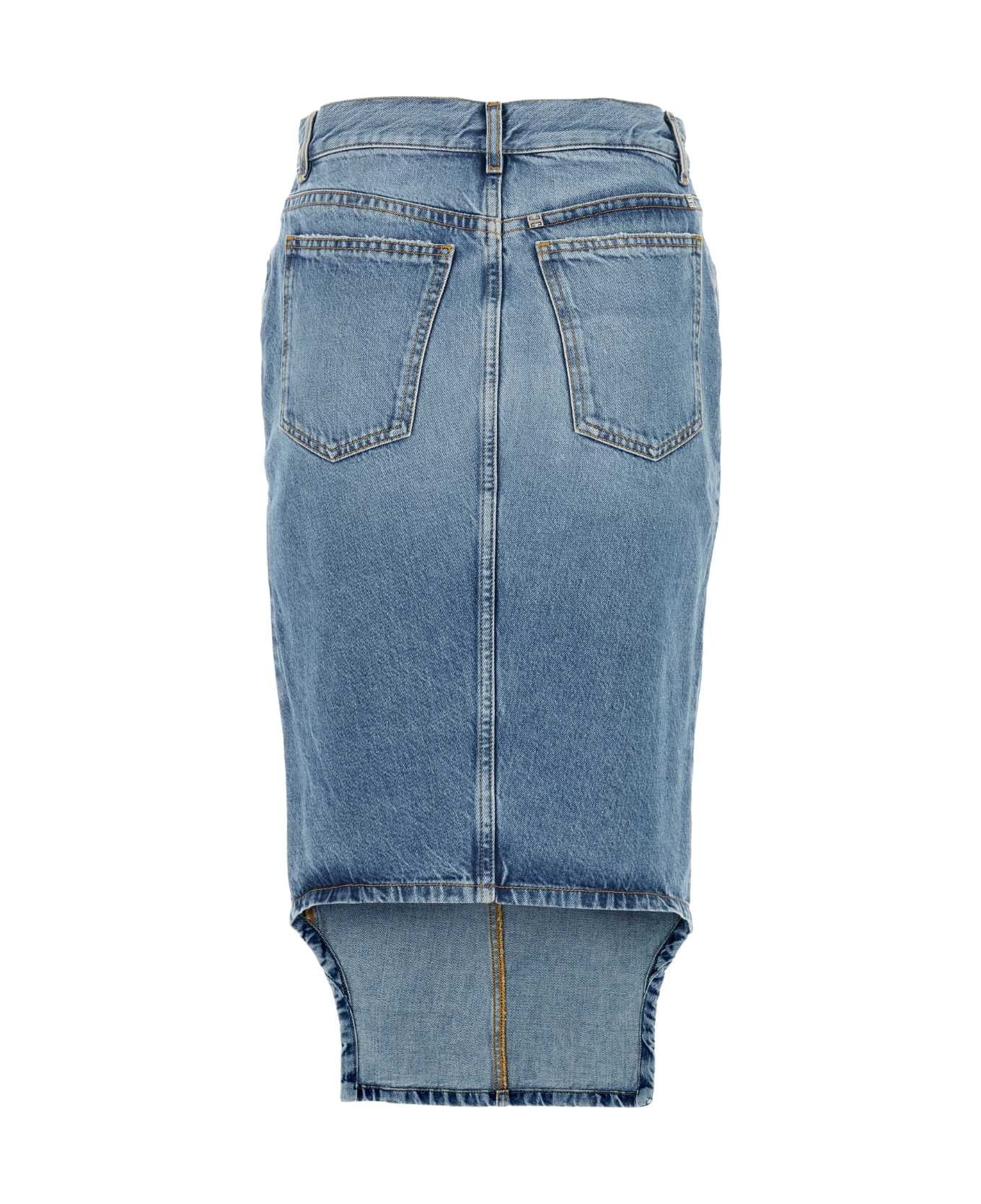 スカート GIVENCHY SS24 Denim midi skirt (BW40TJ5Y9T 452) Givenchy Denim Midi Skirt | italist | REVERSIBLE