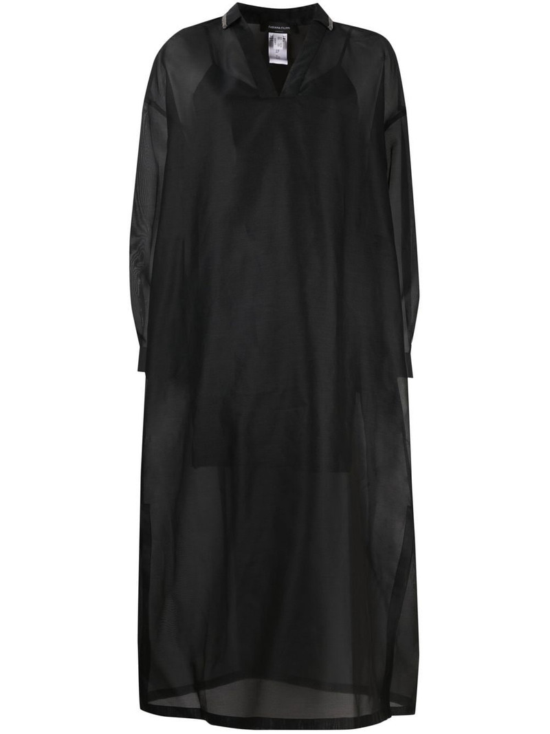 silk-blend midi dress 1