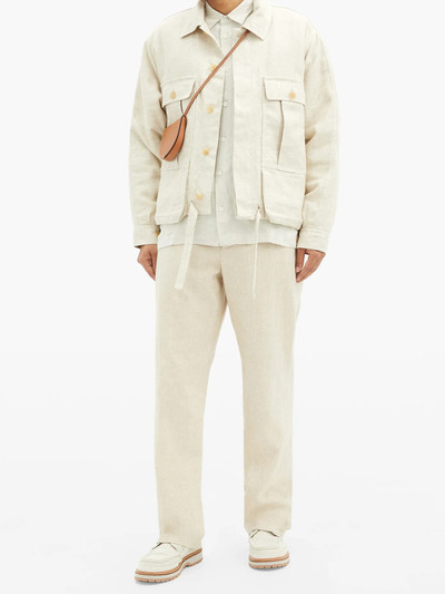 JACQUEMUS Flap-pocket basketweave-twill jacket outlook