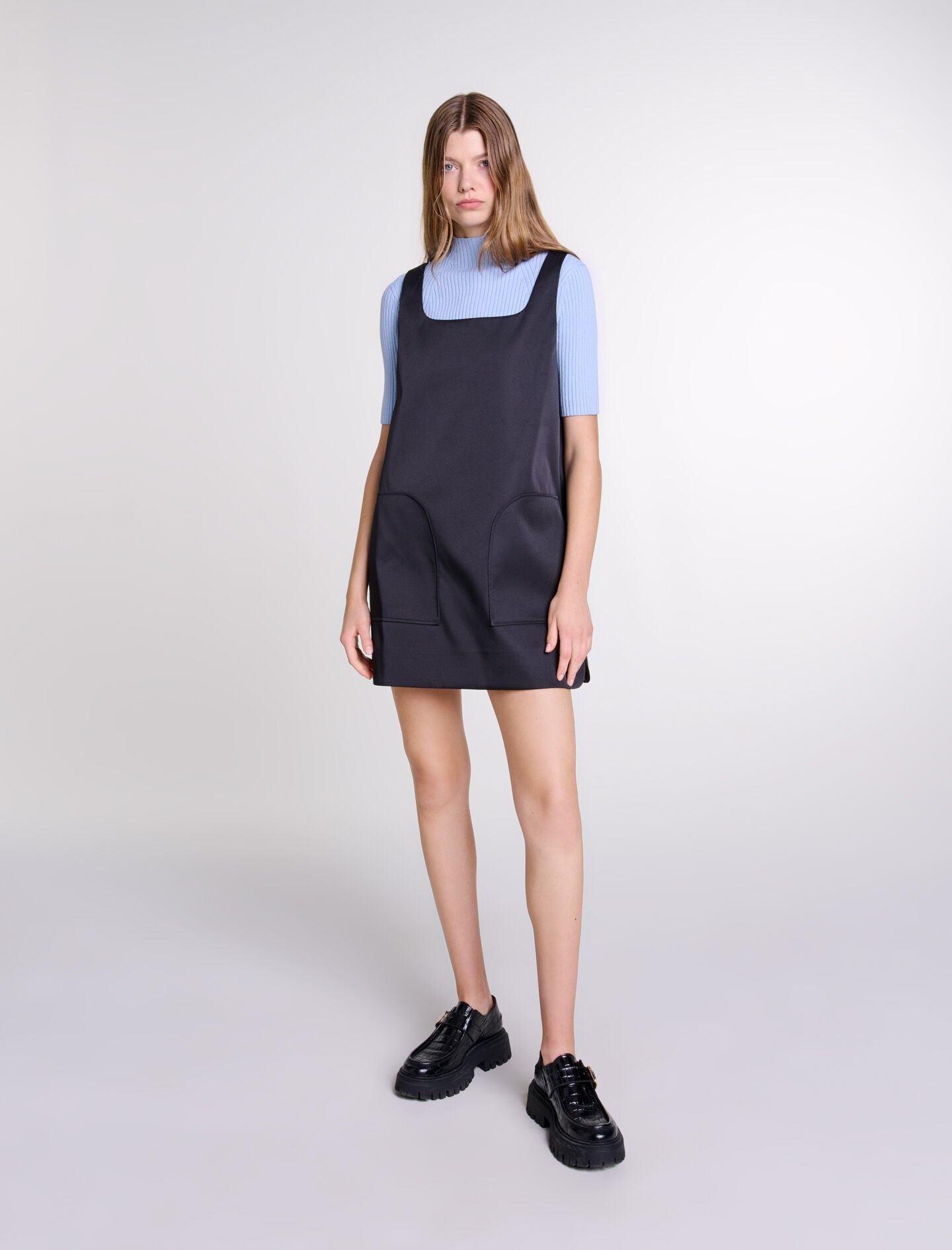 Satin pinafore dress - 2