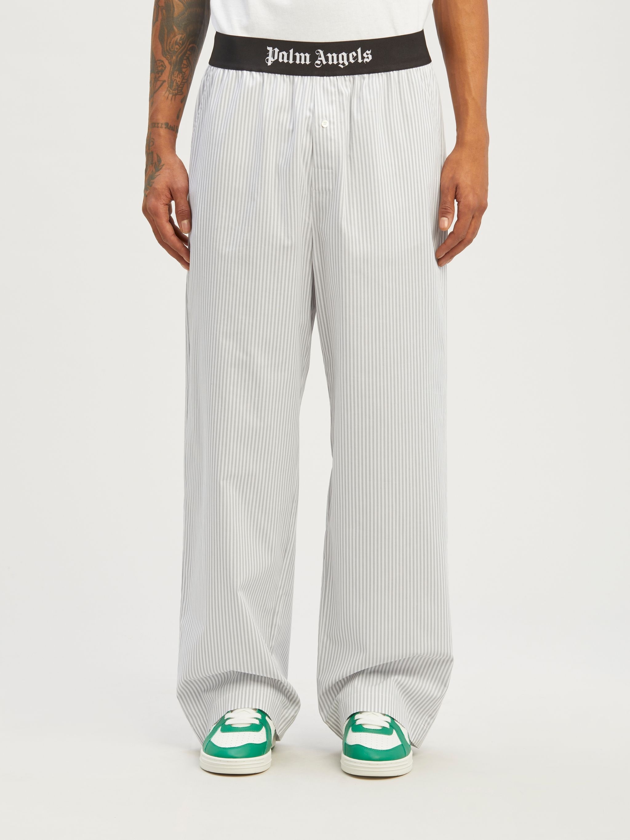 Classic Logo Striped Pajama Pants - 3