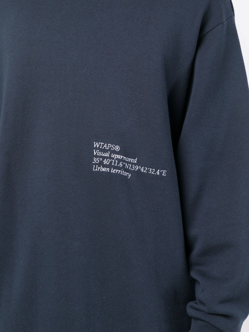 embroidered-logo crewneck sweatshirt - 5