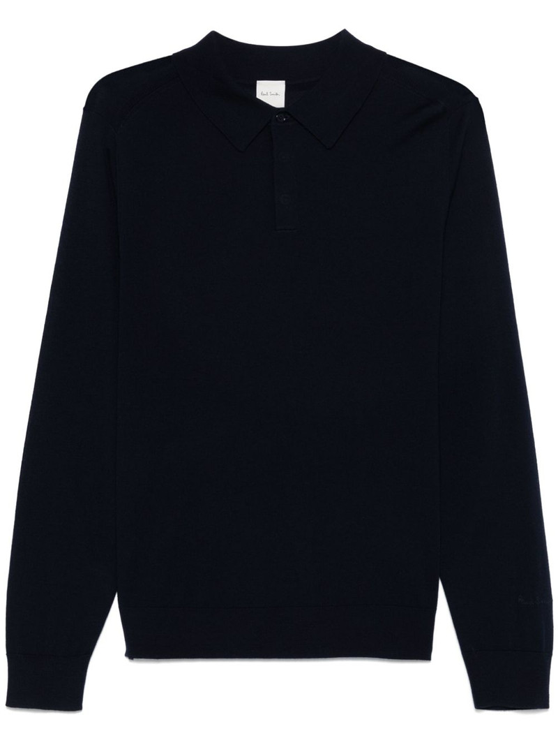 merino-wool longsleeved 폴로 셔츠 1