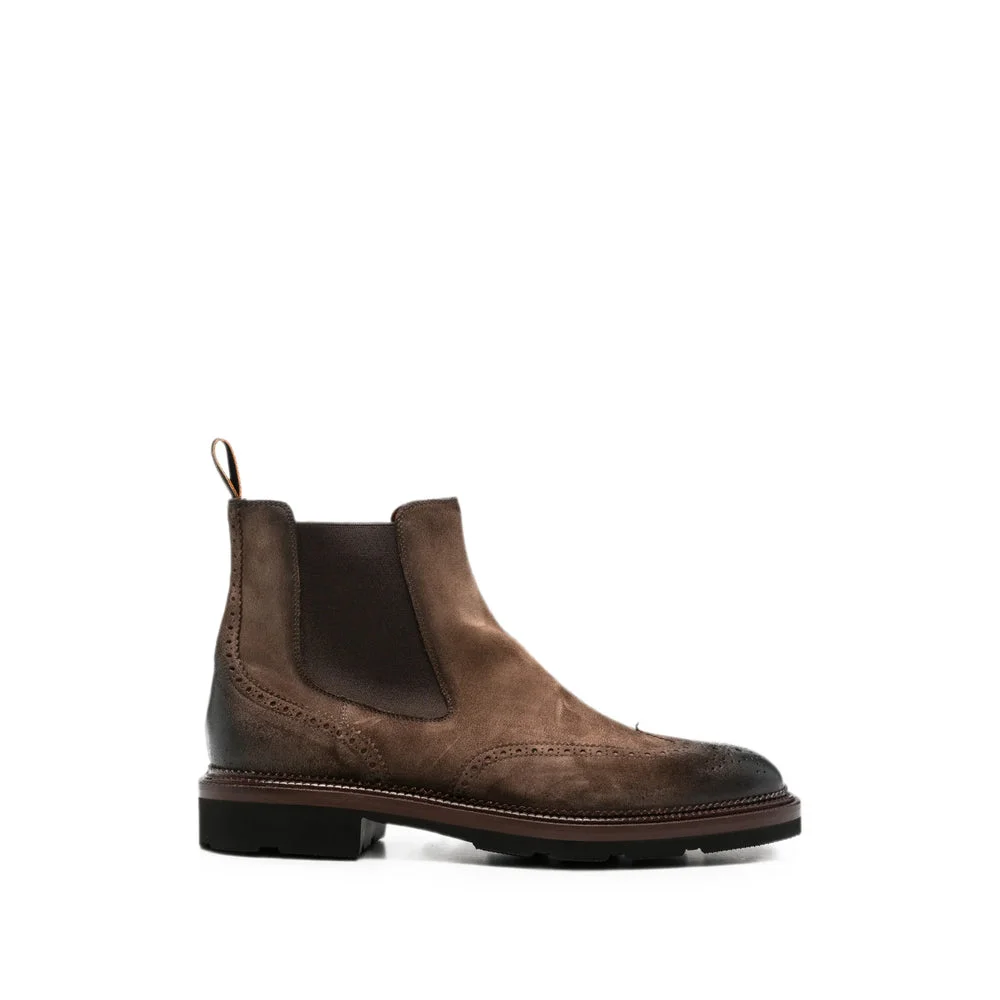 Santoni Brown Trainers Men - 1