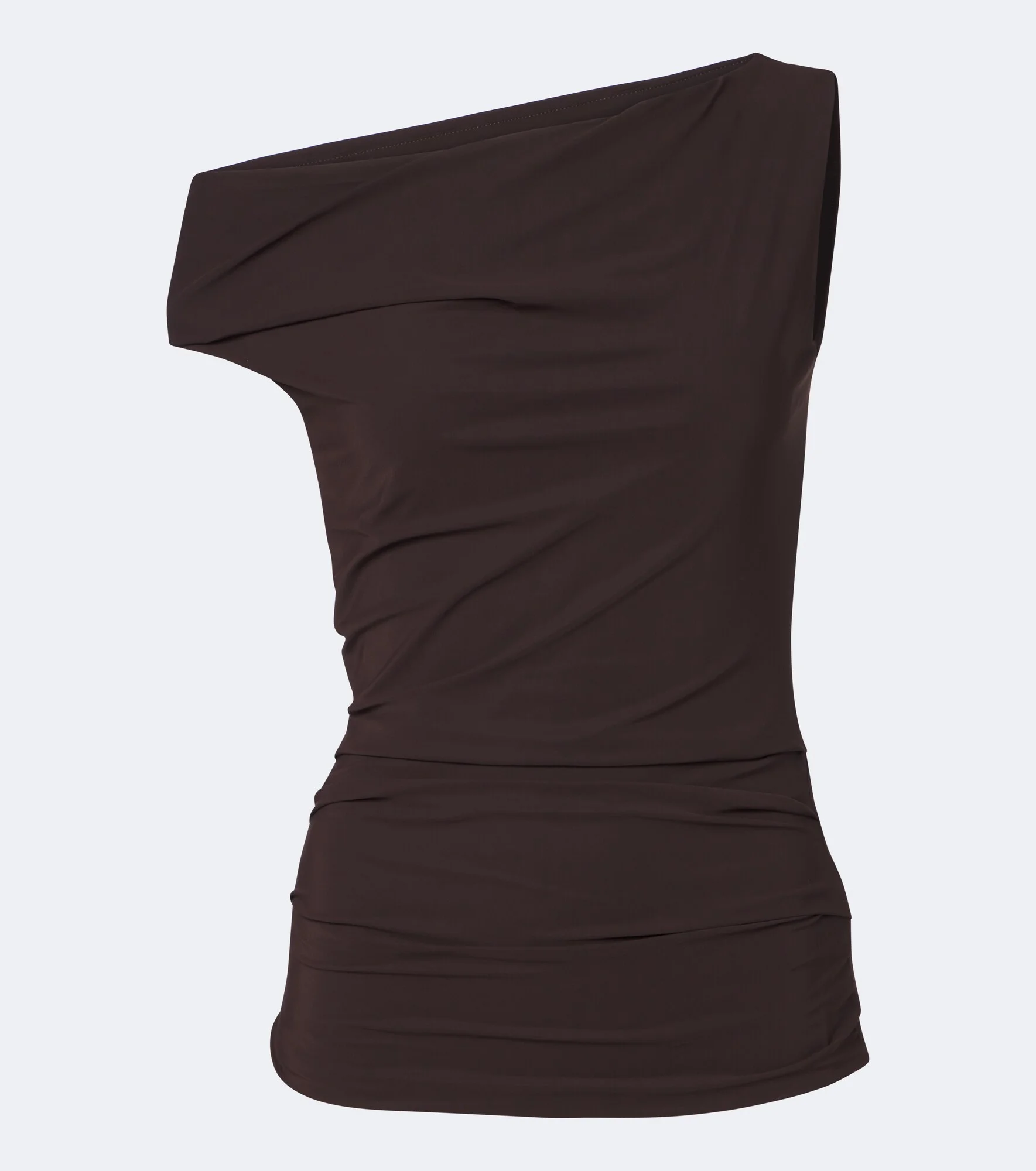 Carlin asymmetric draped jersey top - 1