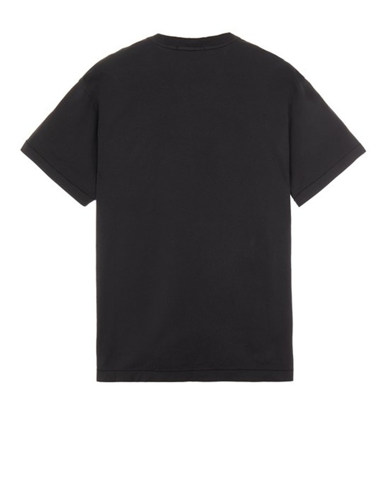 Stone Island 24113 GARMENT-DYED 60/2 COTTON JERSEY  BLACK outlook