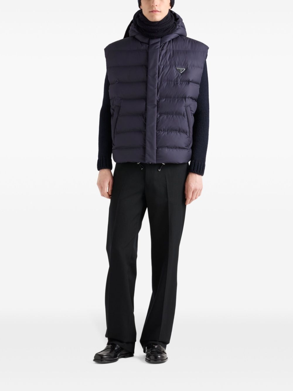 down hooded vest - 2
