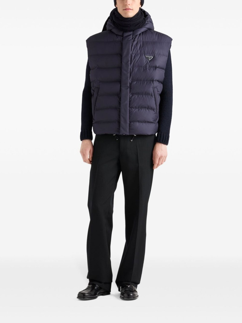 Prada down hooded vest outlook