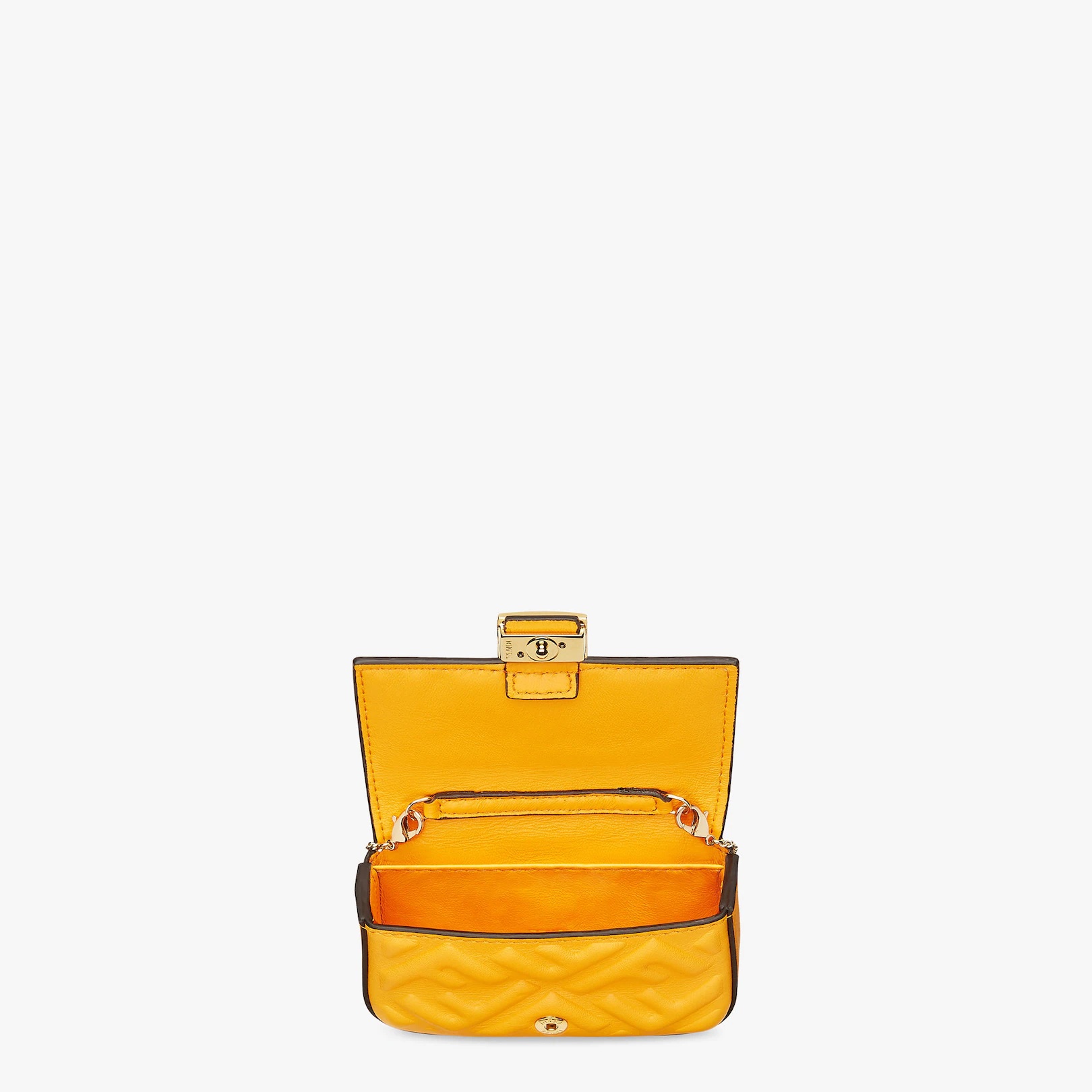 Orange nappa leather charm - 4