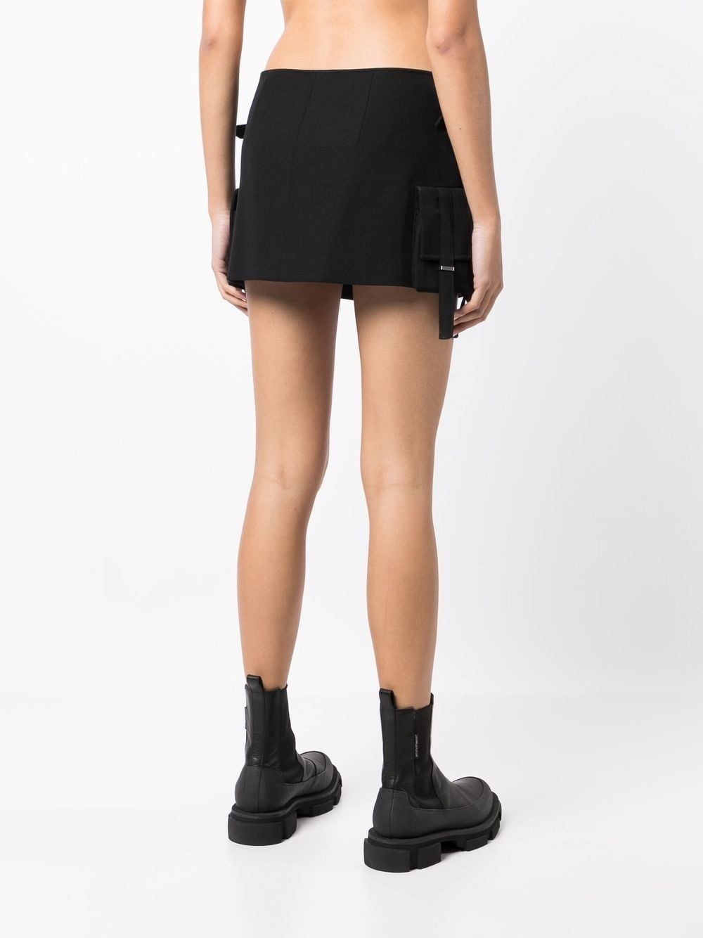 cut-out side-buckle mini skirt - 4