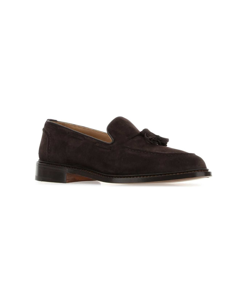 Tricker's Brown Suede Elton Loafers outlook