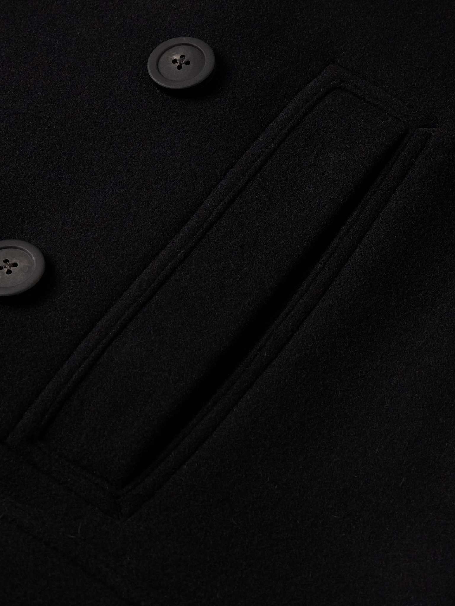 Officer Double-Breasted Melton Virgin Wool Coat - 5
