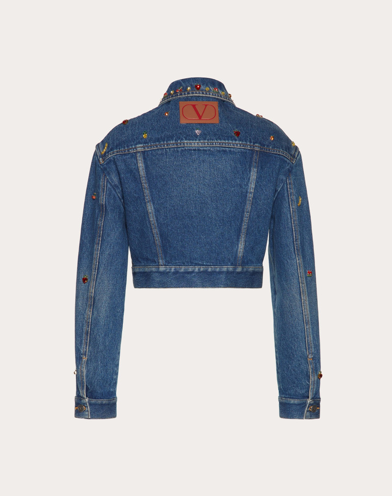 Valentino EMBROIDERED DENIM JACKET outlook