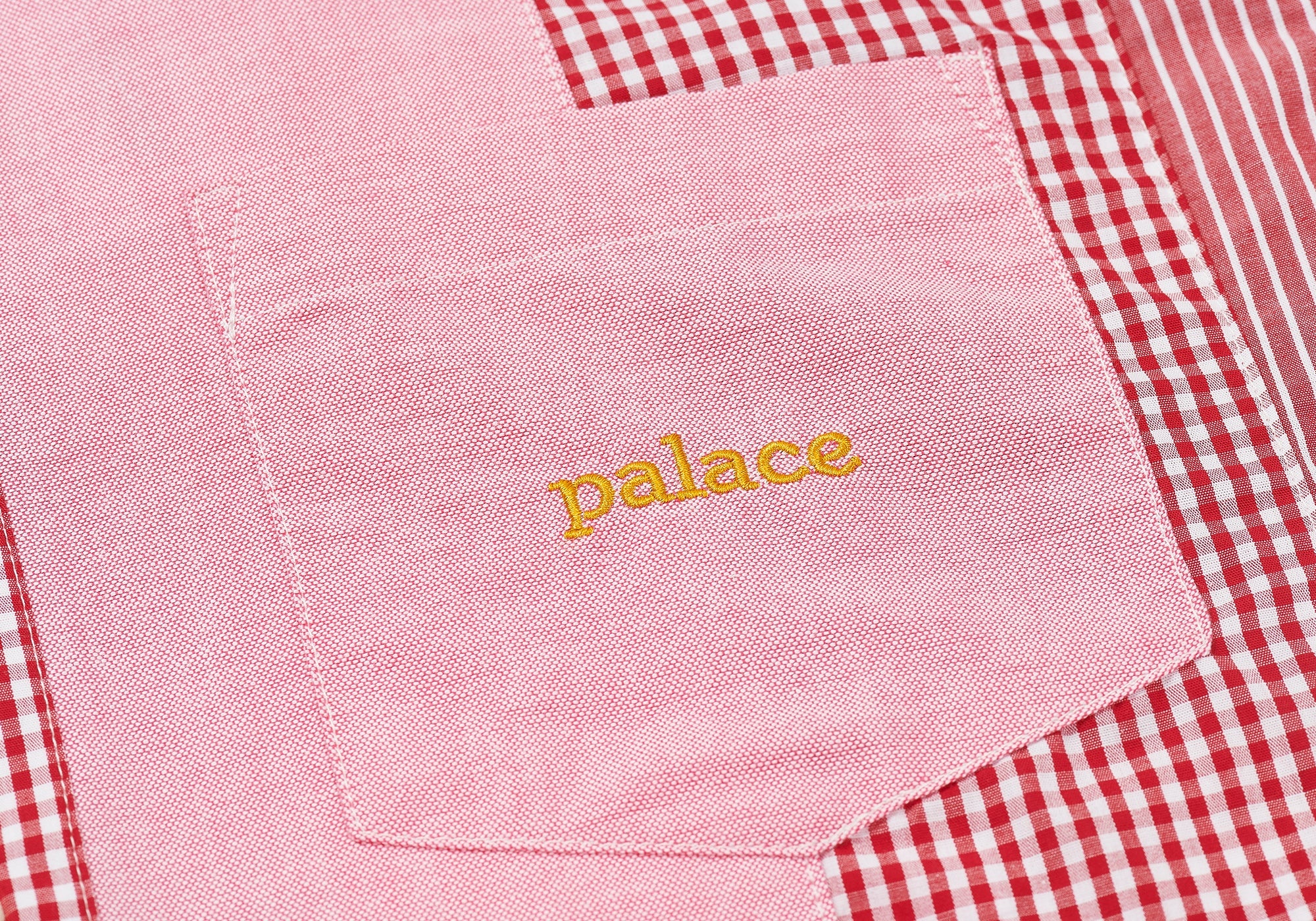 PATCHWORK STRIPE SHIRT RED - 3