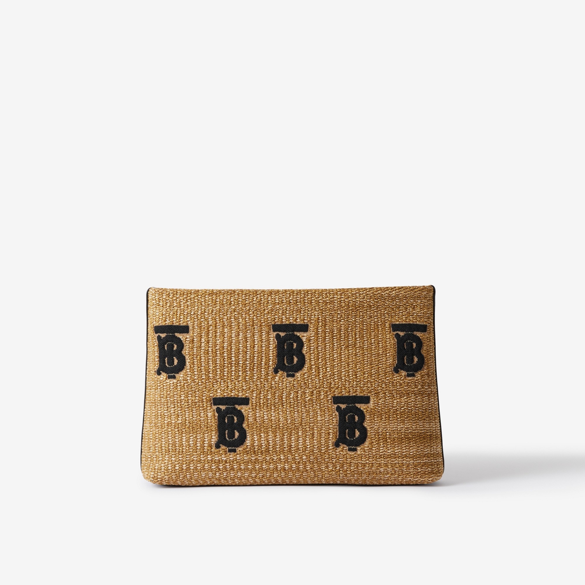 Monogram Raffia-effect Zip Pouch - 3
