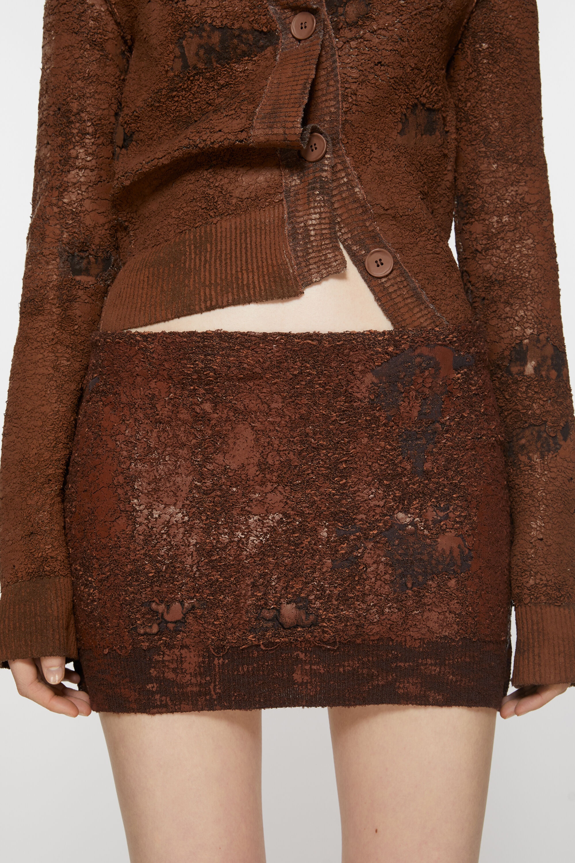 Mini woven skirt - Rust brown - 5