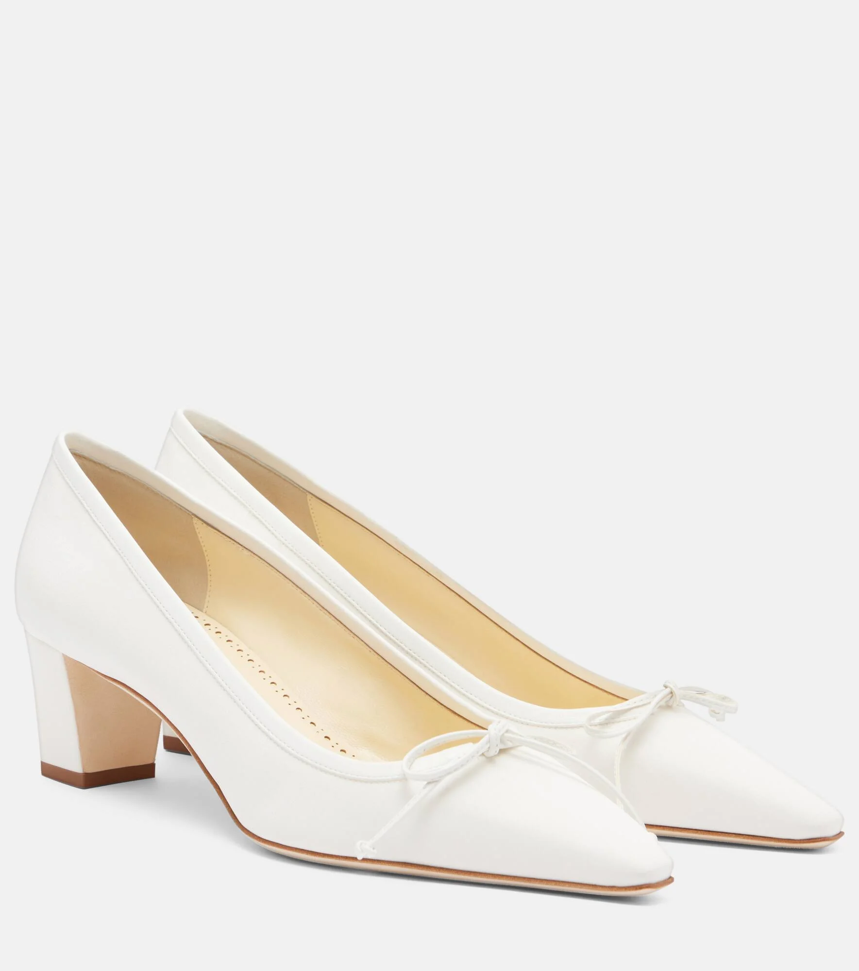Martebal 50 bow-detail leather-trimmed pumps - 1