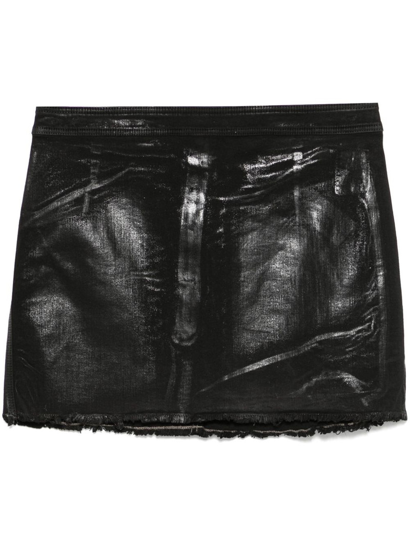 coated mini skirt 1