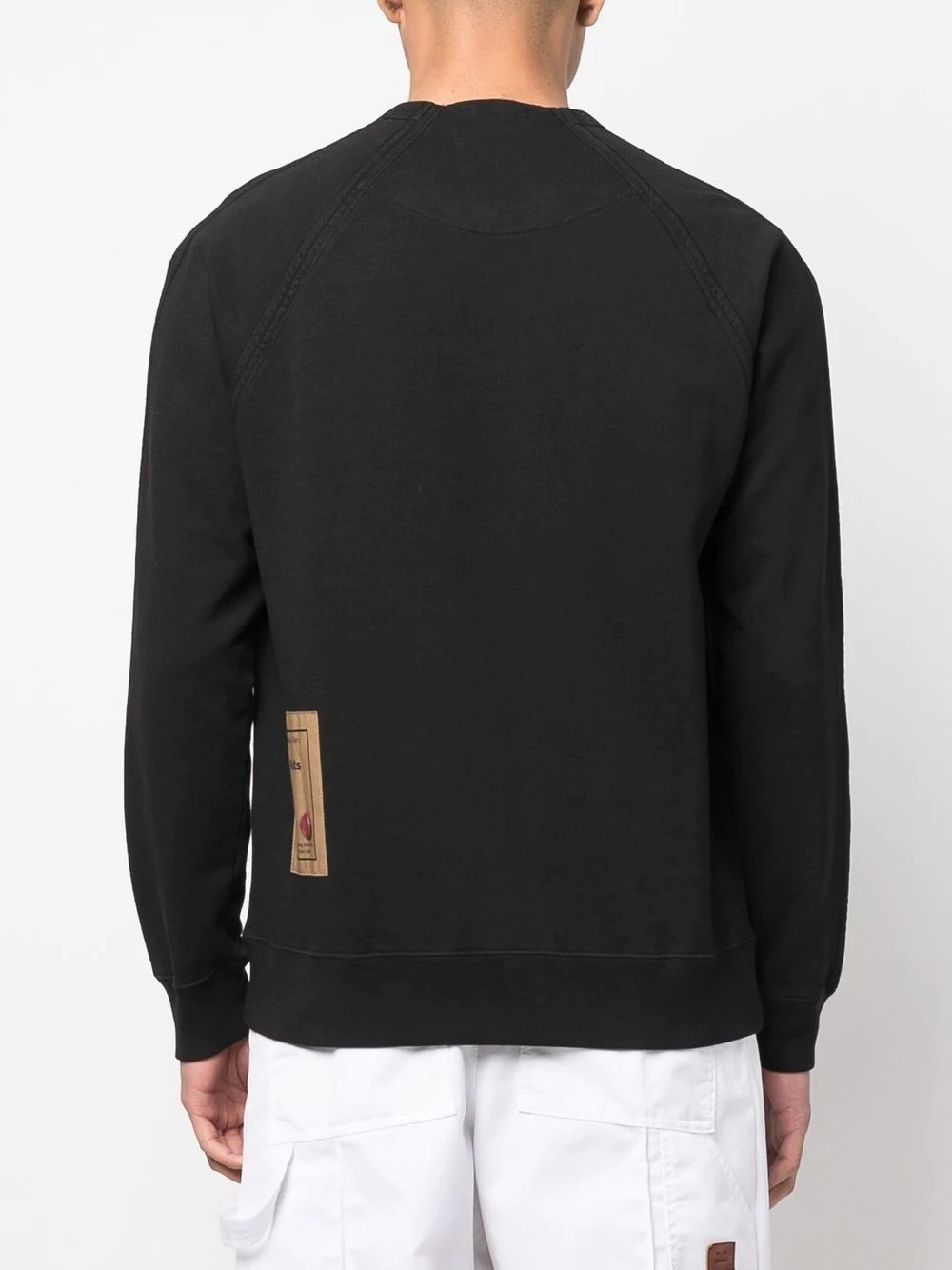 rear logo-patch detail sweatshirt - 4