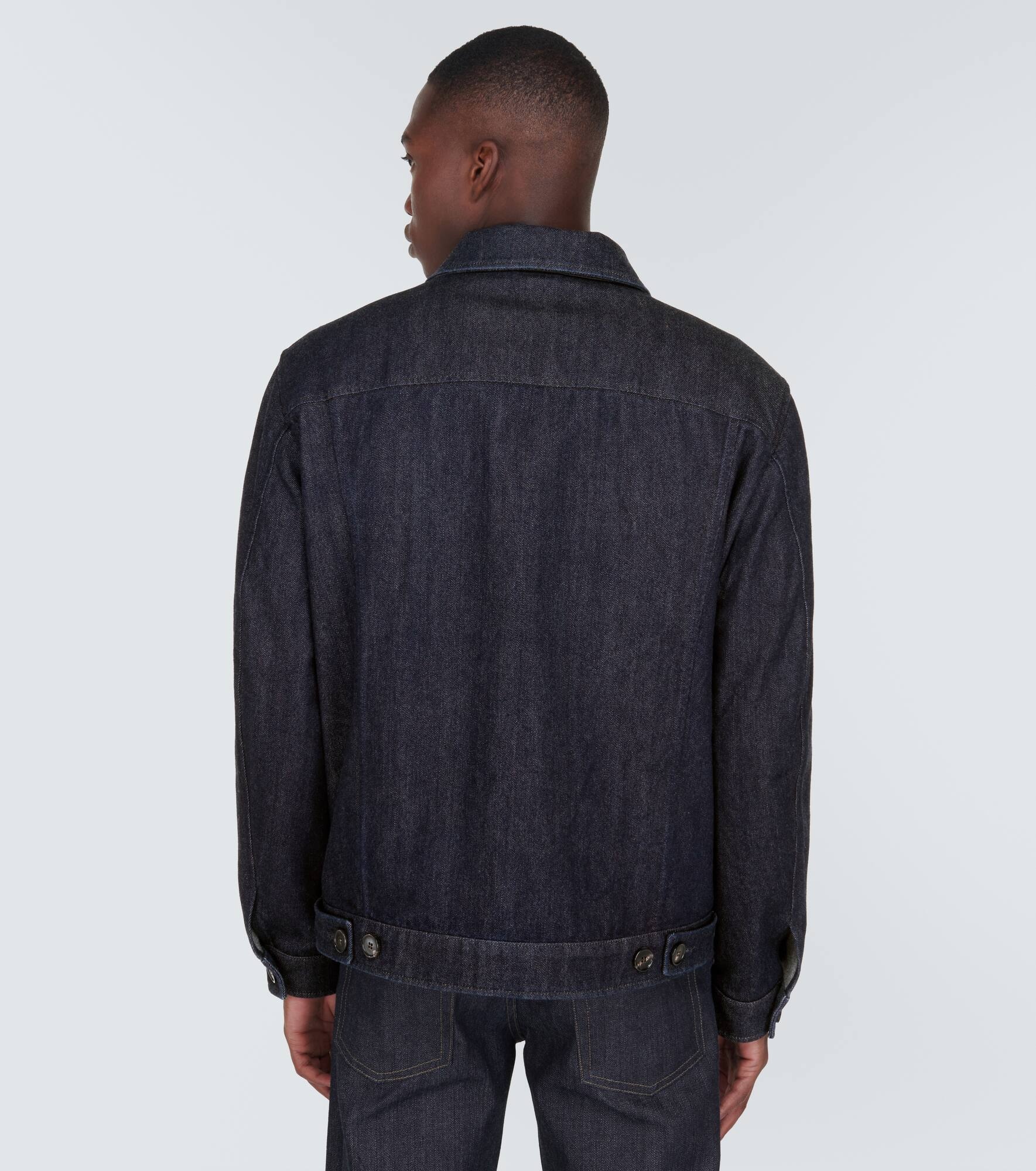 Neive denim and cashmere jacket - 5