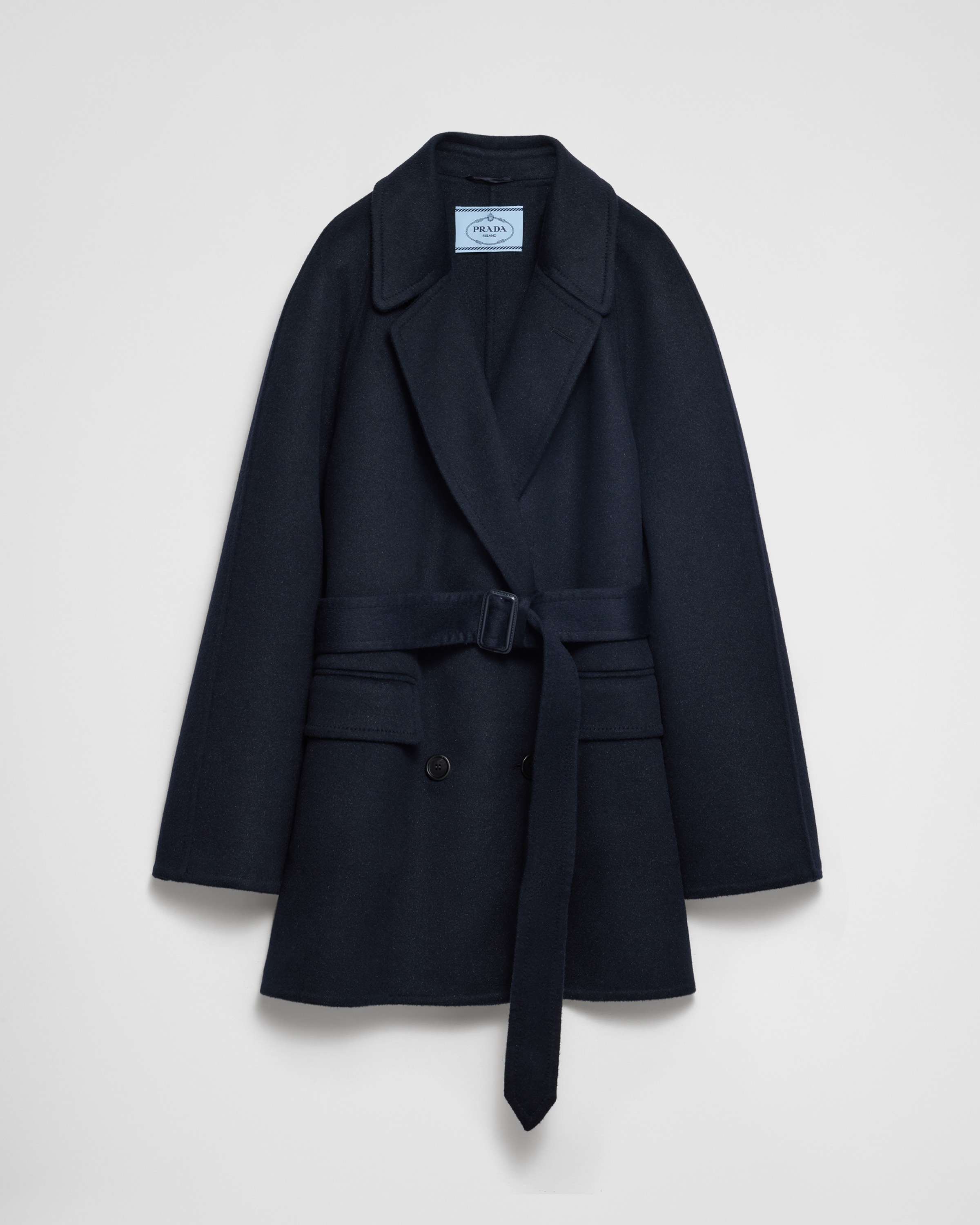 Double-breasted cashgora coat - 1