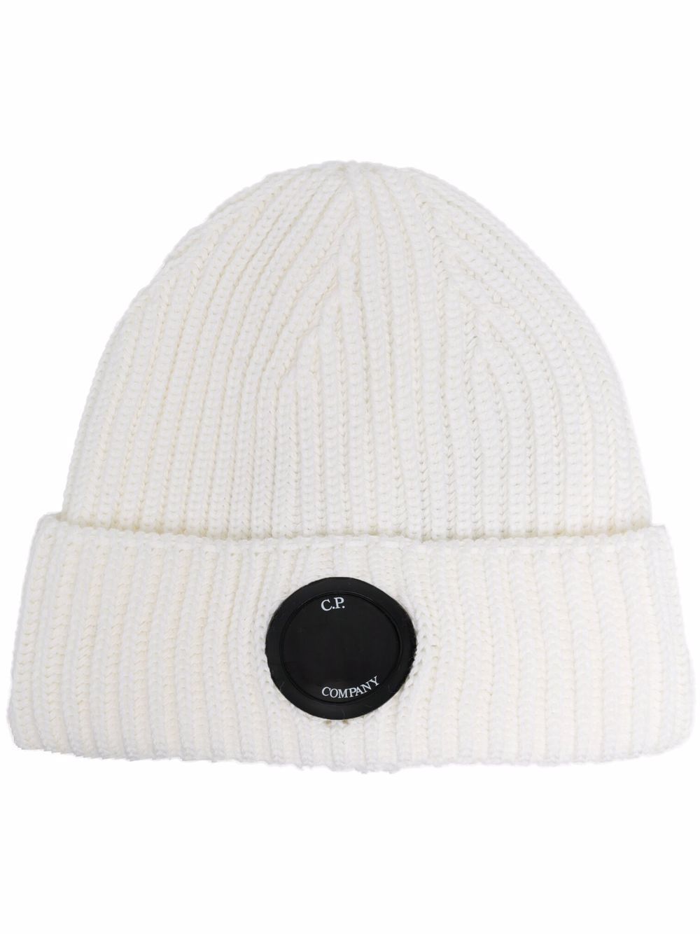 Lens-detail knitted beanie - 1