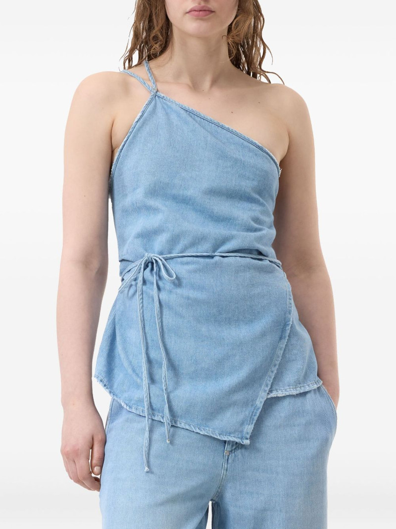 CLOSED wrap-design denim top outlook