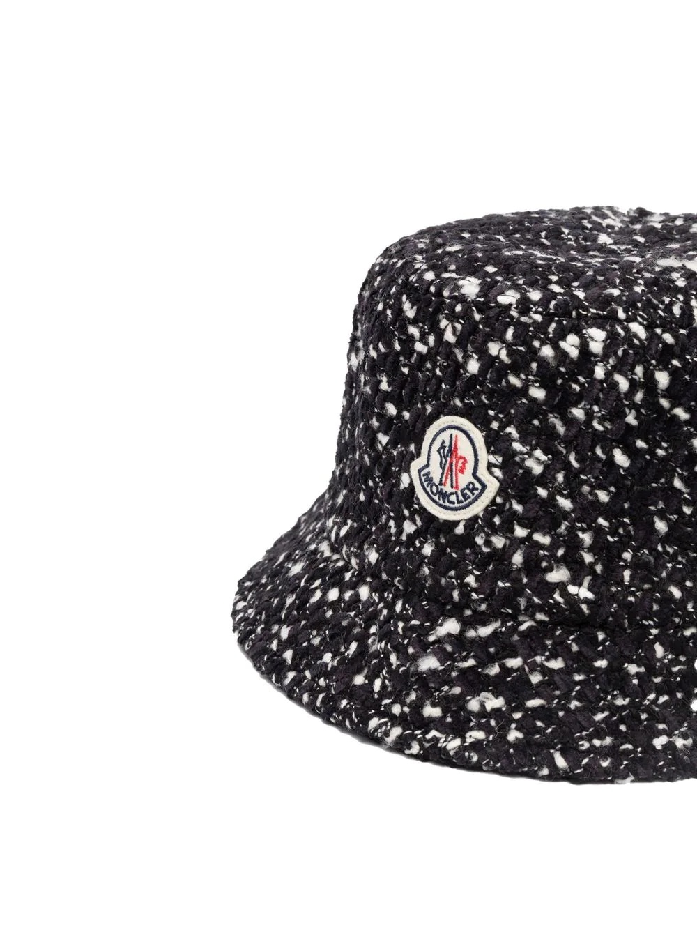 logo-patch tweed bucket hat - 2