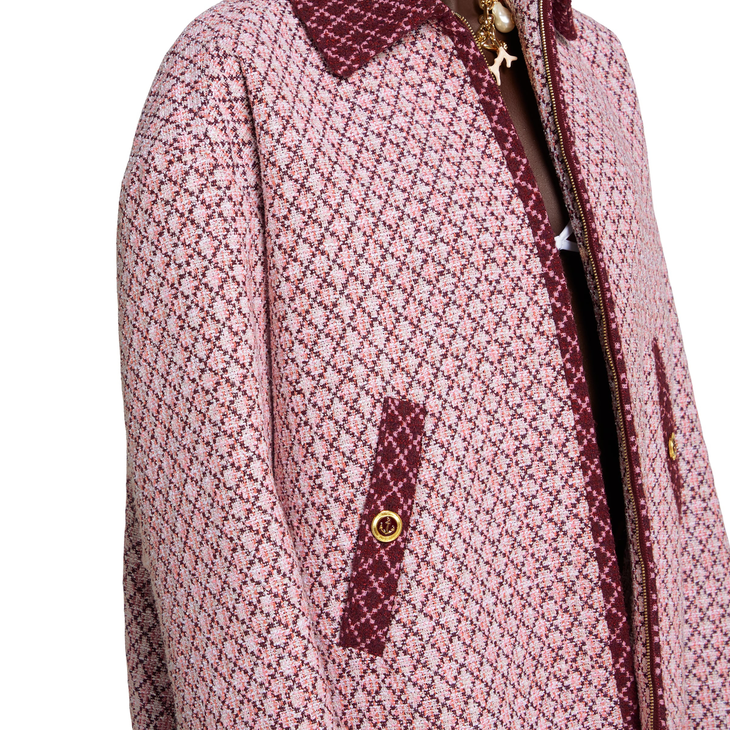 Diamond cotton bouclé zip jacket - 5