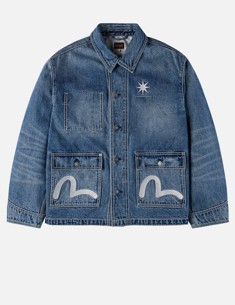 EVISU X GDC Embroidery Relax Fit Denim Jacket 3