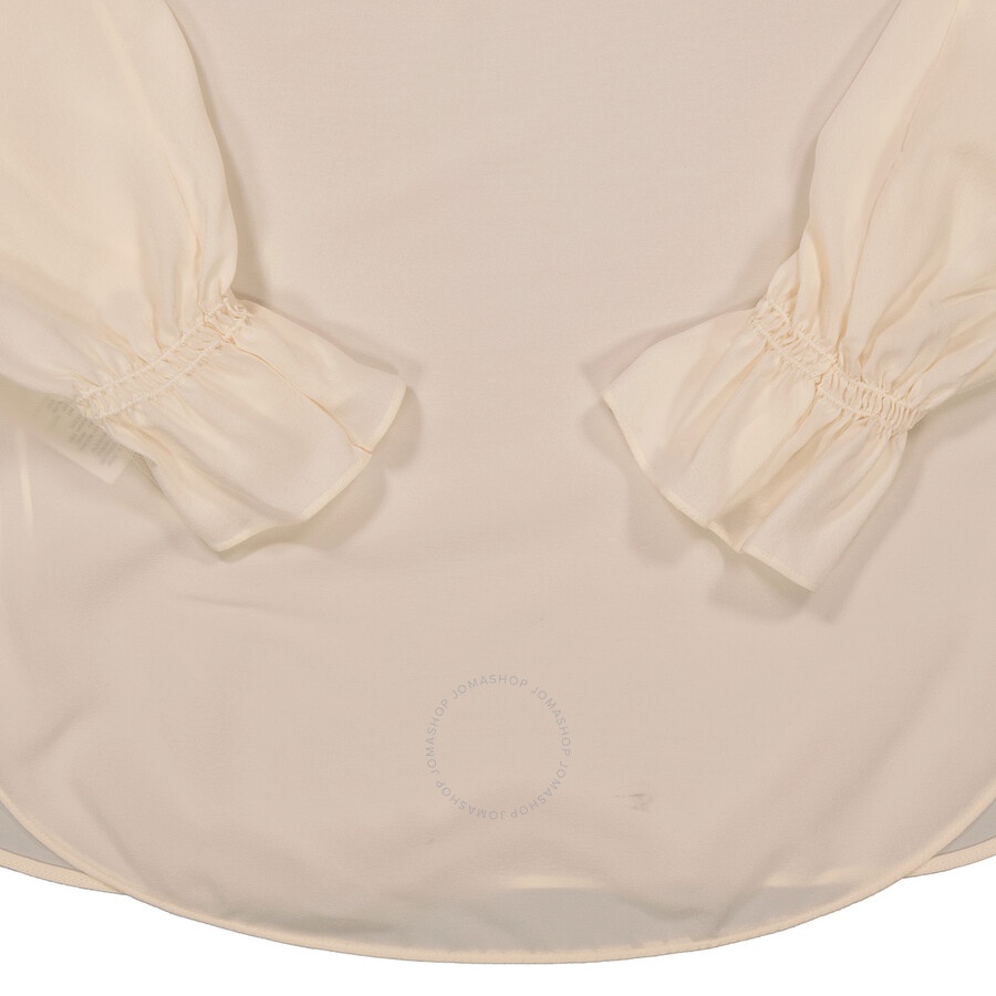 Stella McCartney Ladies Knit Tops Tops White Ruffle Top Cut Shld, Brand Size 40 (US Size 6) - 6