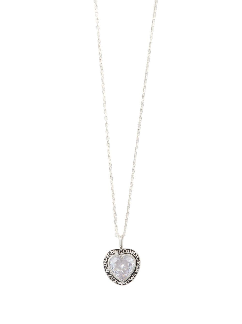 heart-pendant silver necklace - 2