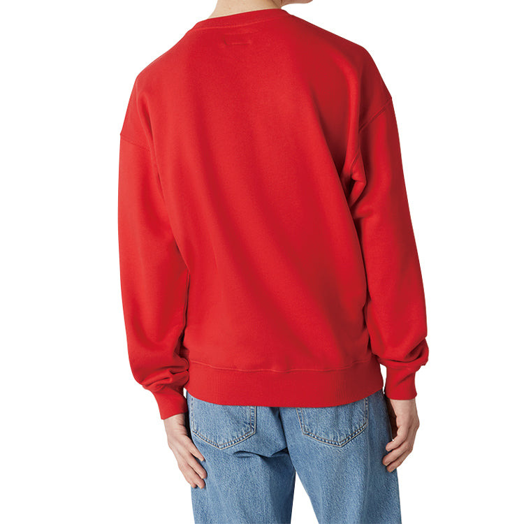Converse Unisex Logo Printing Round-neck Sweatshirt Red 10018354-A02 - 4