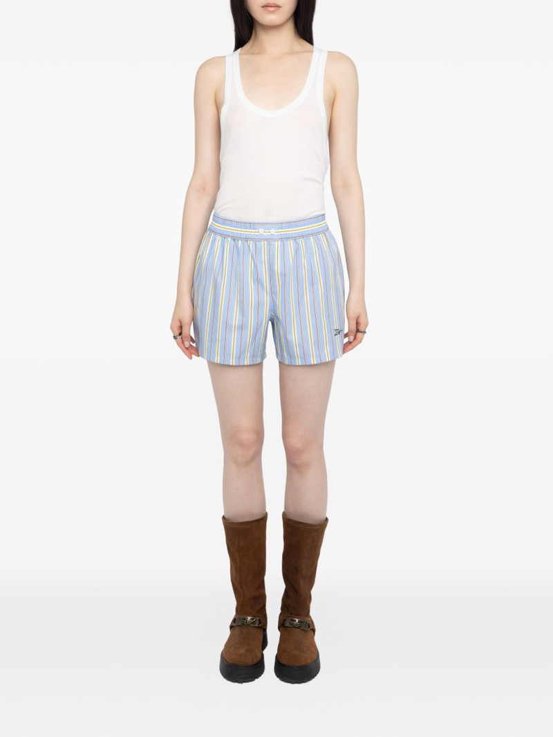 Zadig & Voltaire striped logo shorts outlook