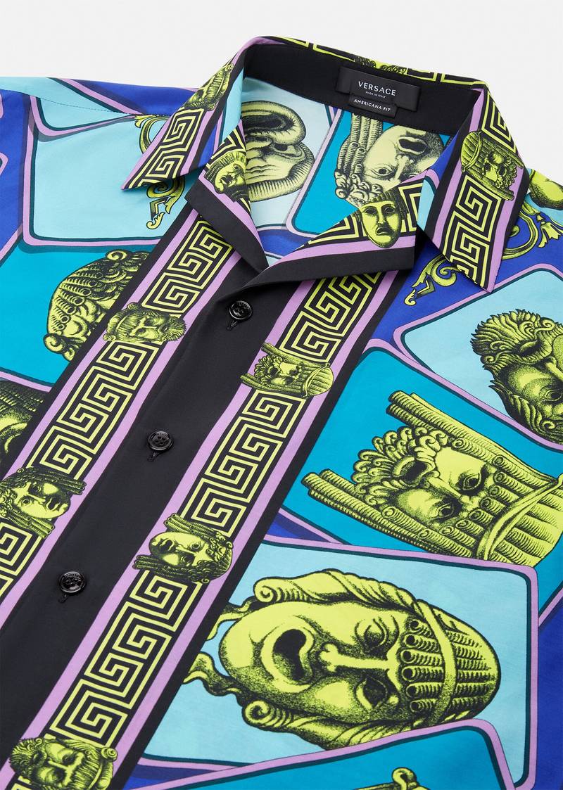 VERSACE Le Maschere Silk Shirt outlook
